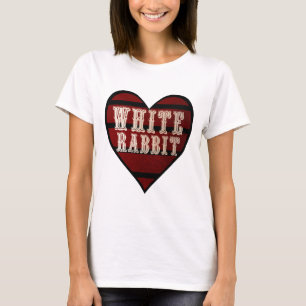 Vintage Heart White Rabbit T-Shirt