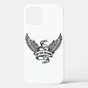 Vintage Heart With Wings, Love Gives You Wings iPhone 12 Pro Case