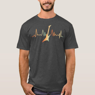 Vintage Heartbeat Guitar Music Instrument Guitar P T-Shirt