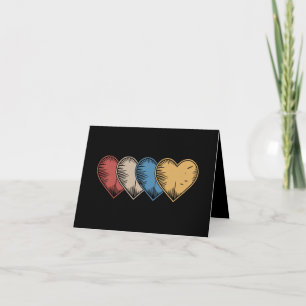 Vintage Hearts Cool Retro Valentines Day Gift  Card