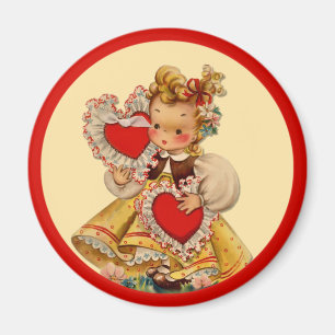 Vintage Hearts Sweetheart Magnet