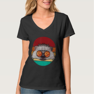 Vintage Hedgehog Face Wildlife Retro Animal Eighti T-Shirt