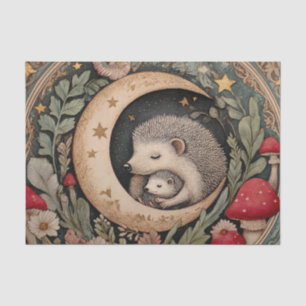 Vintage Hedgehog Forest Floral William Morris  Tissue Paper