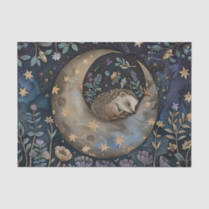 Vintage Hedgehog Forest Floral William Morris  Tissue Paper