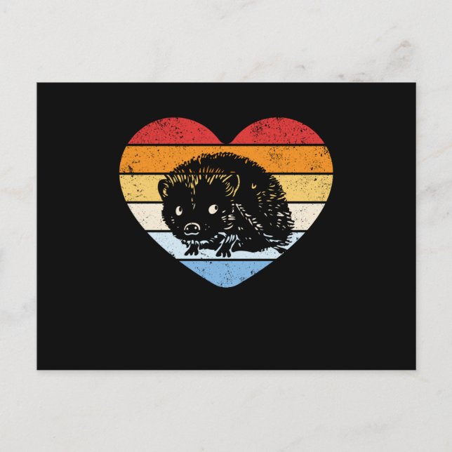 Vintage Hedgehog Postcard (Front)