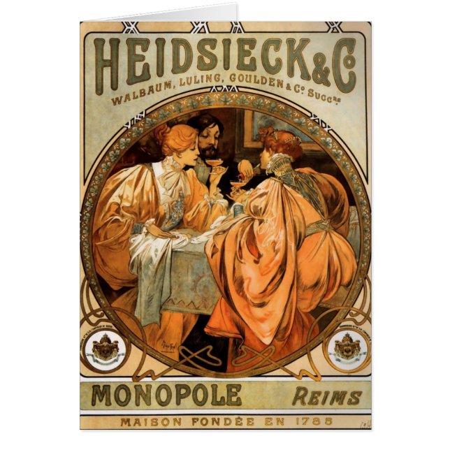 Vintage Heidsieck & Co Monopole Reims Wine Label (Front)