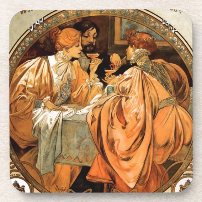 Vintage Heidsieck & Co Monopole Reims Wine Label Coaster (Front)