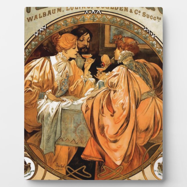 Vintage Heidsieck & Co Monopole Reims Wine Label Plaque (Front)