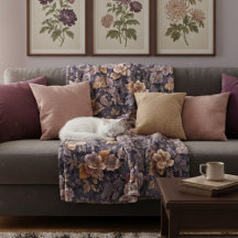 Vintage Heirloom Petals purple floral