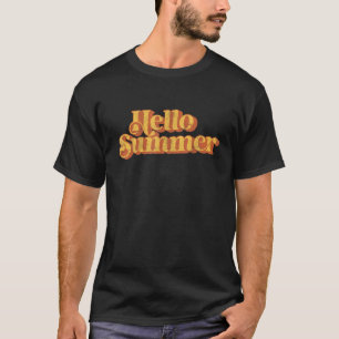 Vintage Hello Summer Cute Retro 70s Vacay Beach Va T-Shirt