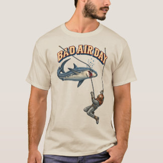 Vintage Helmet Diver and a Great White Shark URM T-Shirt