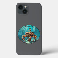 Vintage Helmet Diver Riding a Giant Crab URM