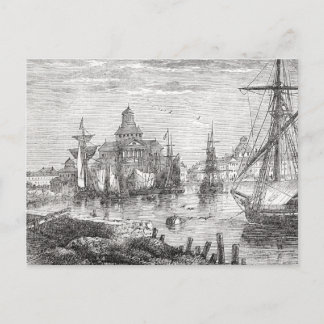Vintage Helsinki Harbour Finland Postcard