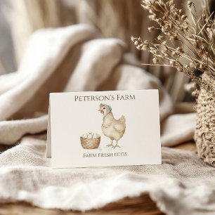 Vintage Hen and Eggs Country Farm Business Card