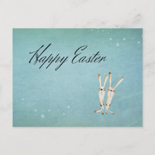 Vintage Hen Happy Easter Postcard