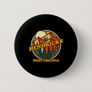 Vintage Hendricks West Virginia Mountain Hiking So 6 Cm Round Badge