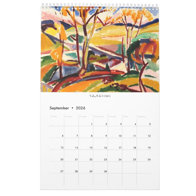 Vintage Henry Lyman Saÿen Modernist Art Calendar (Sep 2026)