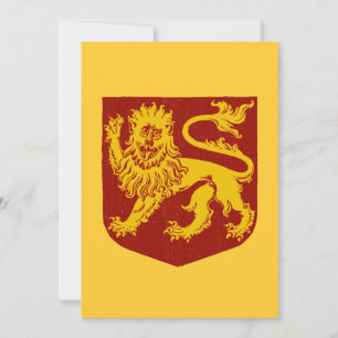 Vintage Heraldic Rampant Lion Illustration