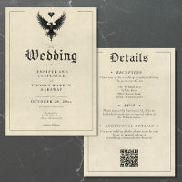 Vintage Heraldry Bird Insignia Two Sided Wedding