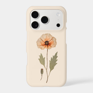 Vintage Herbarium Card Poppy iPhone Case