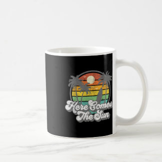Vintage Here Comes The Sun Beach Surfing Retro 70s Coffee Mug