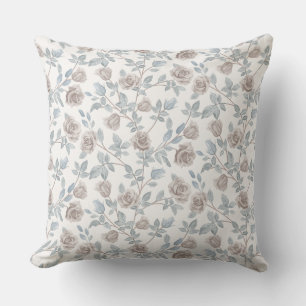 Vintage Heritage Rose Floral Pattern Cushion