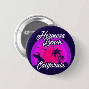 Vintage Hermosa Beach California 6 Cm Round Badge