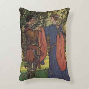 Vintage Hero Prince Knight Shining Armour Princess Decorative Cushion