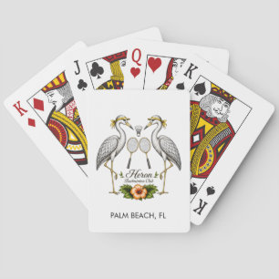 Vintage Heron Badminton Club Personalised Playing Cards