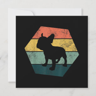 Vintage Hexagon French Bulldog Gifts Dog Lover Holiday Card