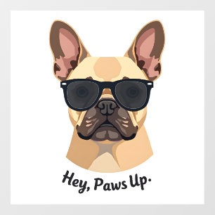 Vintage Hey, Paws Up French Bulldog Sunglasses Gra