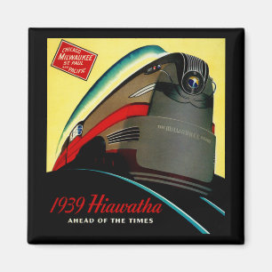 Vintage Hiawatha Streamlined Train Magnet