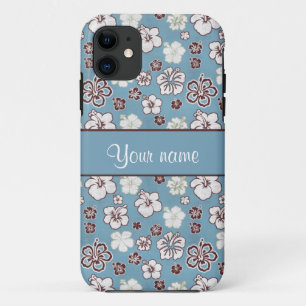 Vintage Hibiscus Flowers Pattern Case-Mate iPhone Case