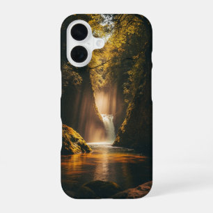 Vintage Hidden Waterfall in the Valley iPhone 16 Case