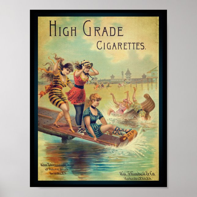 Vintage High Grade Cigarettes Advertisement Poster (Front)