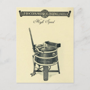 Vintage High Speed Clothes Washer Postcard