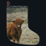 VINTAGE HIGHLAND CATTLE COW PHOTO SMALL CHRISTMAS STOCKING<br><div class="desc">VINTAGE HIGHLAND CATTLE COW PHOTO</div>