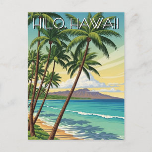Vintage Hilo Hawaii Travel Postcard