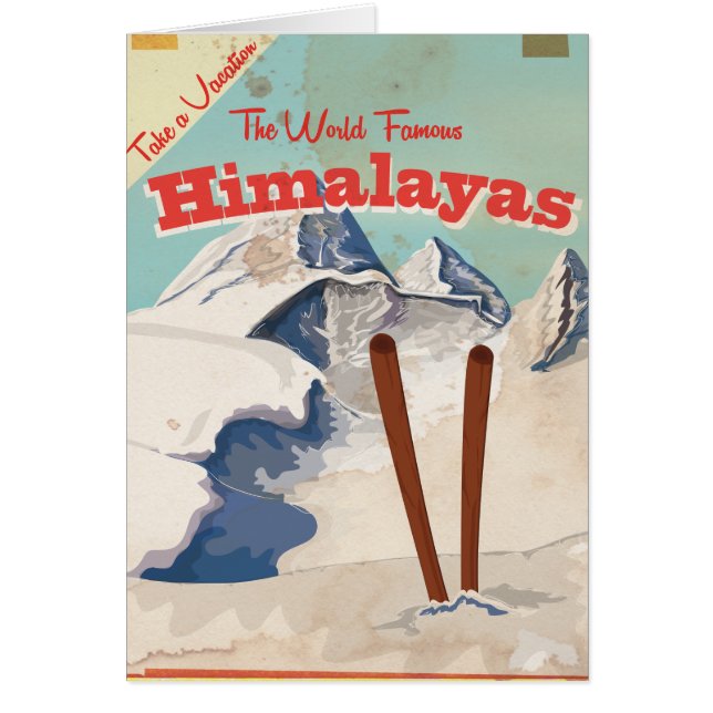 Vintage Himalayas Travel Poster (Front)