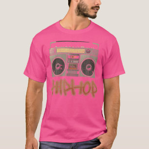 Vintage Hiphop Boombox Stereo Rappers Pop Music Hi T-Shirt