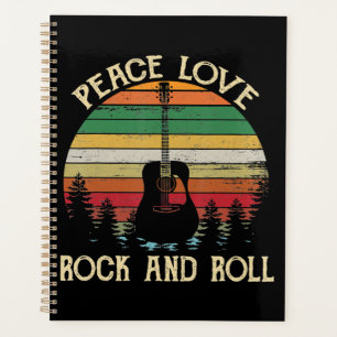 Vintage Hippie Van Flower Bus Peace Love Planner