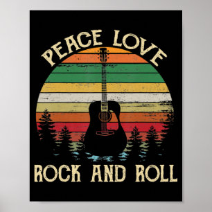 Vintage Hippie Van Flower Bus Peace Love Poster