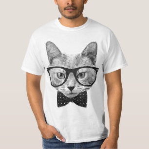 Vintage hipster cat T-Shirt