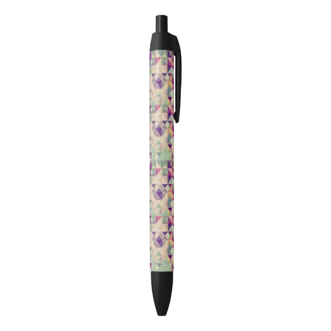 Vintage Hipsters Geometric Pattern. Black Ink Pen (Bottom (Vertical))