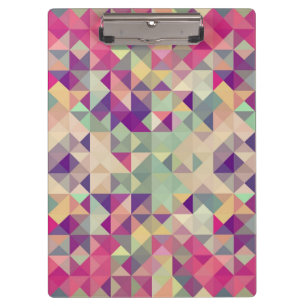 Vintage Hipsters Geometric Pattern. Clipboard