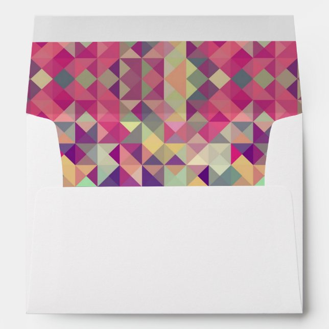 Vintage Hipsters Geometric Pattern. Envelope (Back (Bottom))