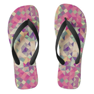 Vintage Hipsters Geometric Pattern. Jandals