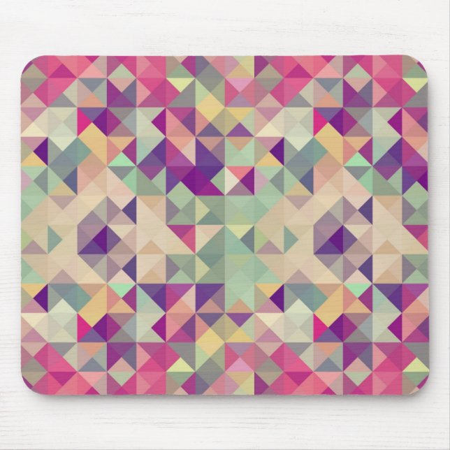 Vintage Hipsters Geometric Pattern. Mouse Pad (Front)