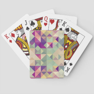Vintage Hipsters Geometric Pattern. Playing Cards