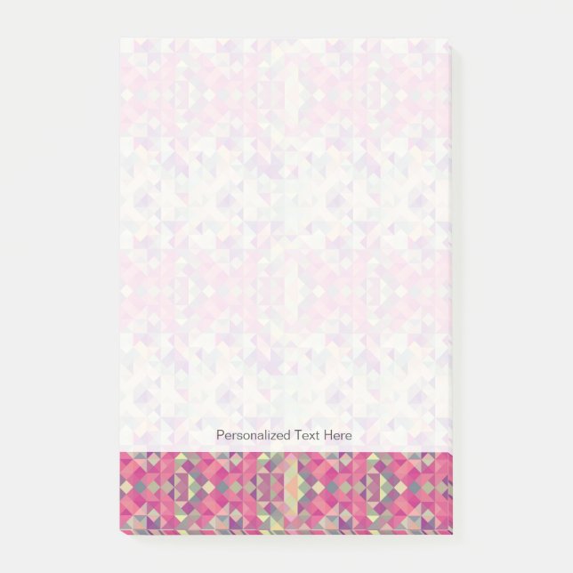 Vintage Hipsters Geometric Pattern. Post-it Notes (Front)